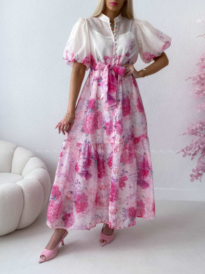 Elegantné kvetinové maxi šaty Hortenzia AB 302