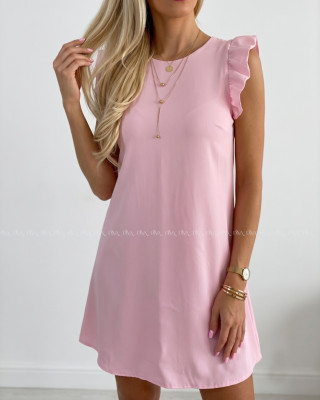 Šaty s volánmi Corina baby pink B 222