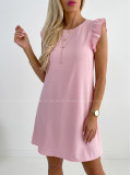Šaty s volánmi Corina baby pink B 222