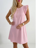 Šaty s volánmi Corina baby pink B 222