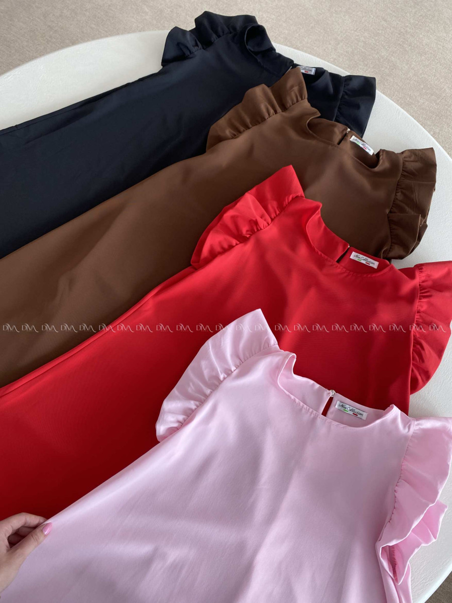 Šaty s volánmi Corina baby pink B 222