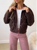 Teddy bomber bunda čokoládová AB 553 Teddy bomber bunda čokoládová AB 553