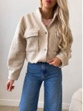 Teddy bomber bunda ecru AB 553 Teddy bomber bunda ecru AB 553