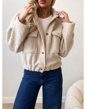 Teddy bomber bunda ecru AB 553