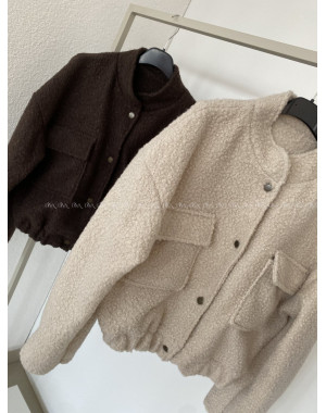 Teddy bomber bunda ecru AB 553