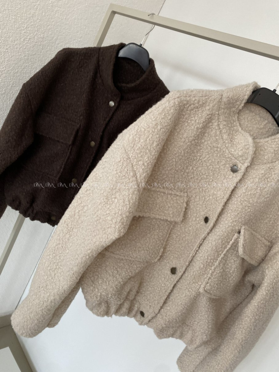 Teddy bomber bunda ecru AB 553 Teddy bomber bunda ecru AB 553