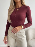 Basic zateplený top burgundy AB 705 Basic zateplený top burgundy AB 705