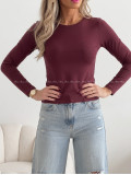 Basic zateplený top burgundy AB 705 Basic zateplený top burgundy AB 705