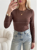 Basic zateplený top čokoládový AB 705 Basic zateplený top čokoládový AB 705