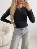 Basic zateplený top čierny AB 705 Basic zateplený top čierny AB 705