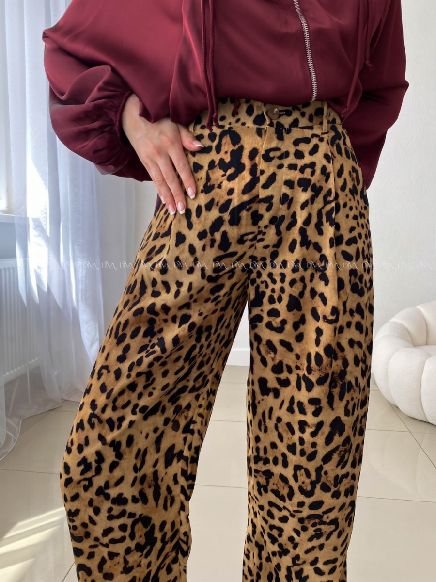 Ľahké leopardie nohavice P 2044