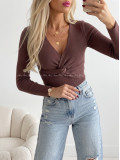 Úpletové body s uzlom čokoládové AB 818 Úpletové body s uzlom čokoládové AB 818