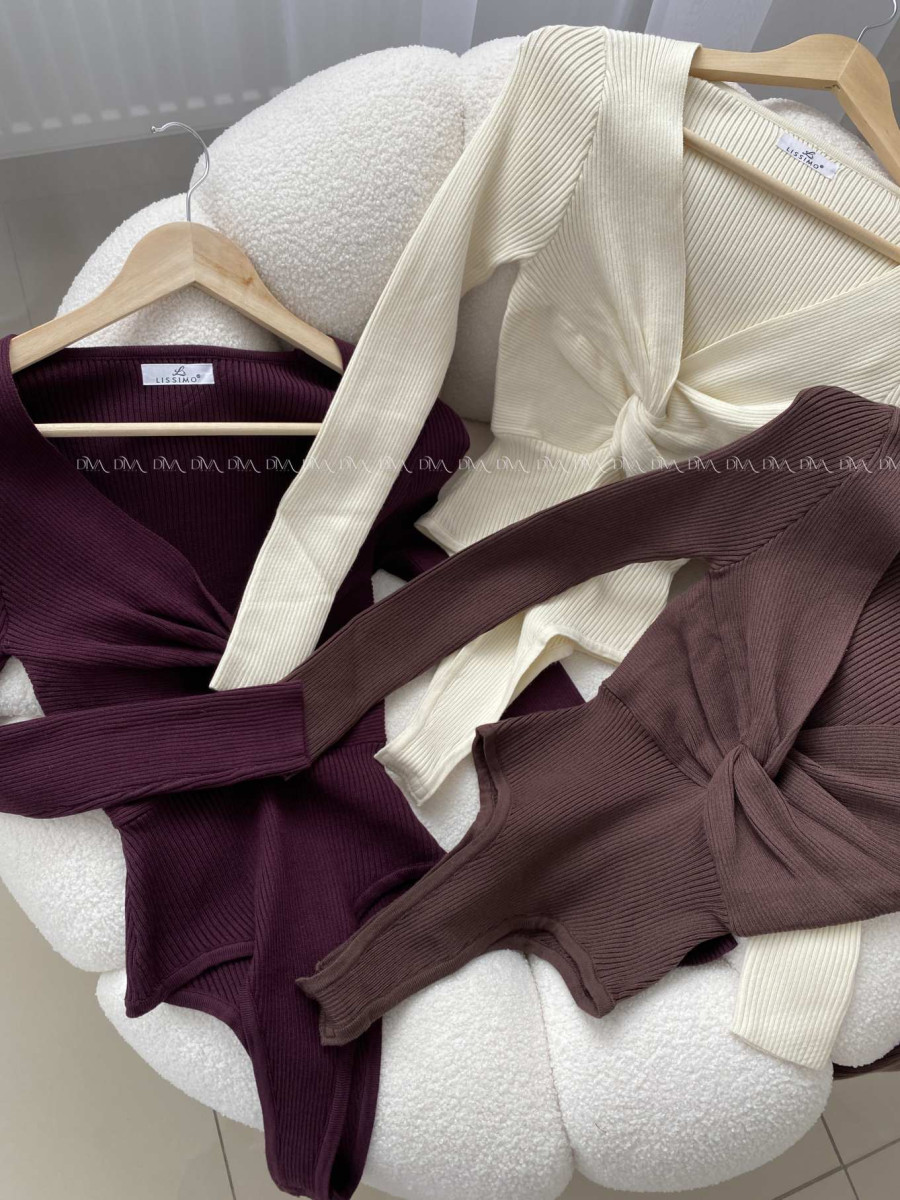 Úpletové body s uzlom čokoládové AB 818 Úpletové body s uzlom čokoládové AB 818