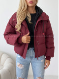 Zimná oversize bunda burgundy AB 811