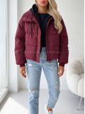 Zimná oversize bunda burgundy AB 811
