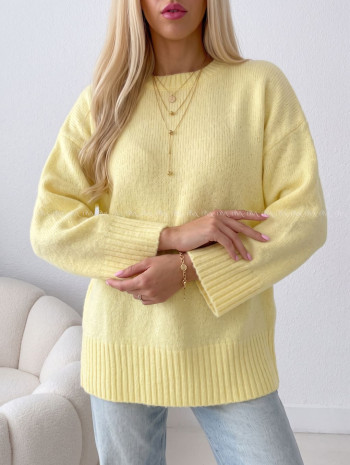 Oversize sveter žltý BB 13 Oversize sveter žltý BB 13