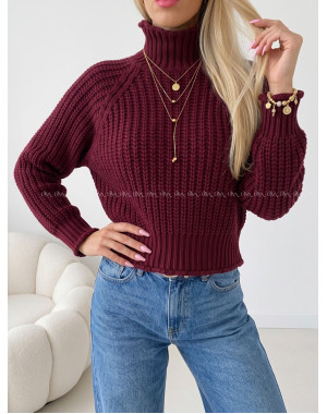 Crop rolák burgundy AA 176