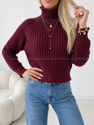 Crop rolák burgundy AA 176