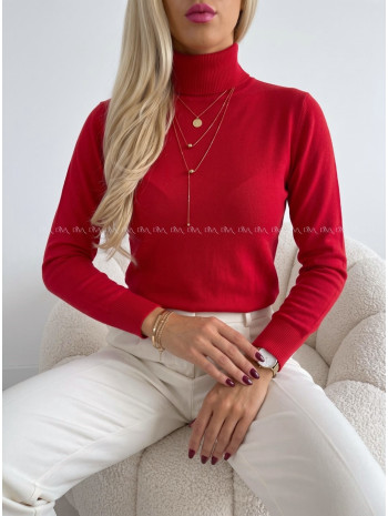 Basic hladký rolák červený SS 23
