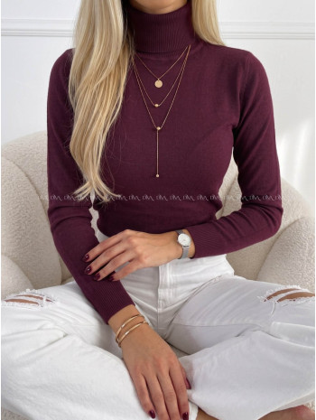 Basic rolák burgundy V 333
