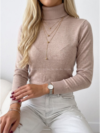 Basic hladký rolák béžový melanž SS 23 Basic hladký rolák béžový melanž SS 23
