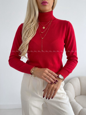 Basic hladký rolák červený SS 23