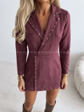 Jelenicový skort overal burgundy AB 728