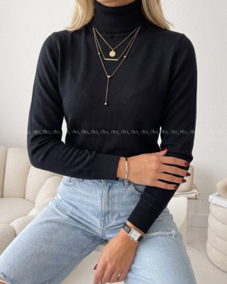 Basic hladký rolák čierny SS 23