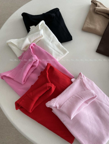 Basic hladký rolák baby ružový SS 23 Basic hladký rolák baby ružový SS 23