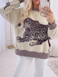 Oversize sveter Leopard vanilla AA 16 Oversize sveter Leopard vanilla AA 16