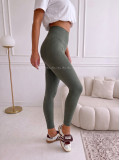 Push up sťahujúce legíny khaki MM 200