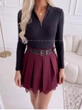 Rebrované body so zipsom čierne SS 987 Rebrované body so zipsom čierne SS 987