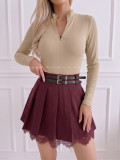 Rebrované body so zipsom pieskové SS 987 Rebrované body so zipsom pieskové SS 987