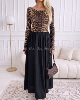 Maxi šaty leopardie ellie VV 110