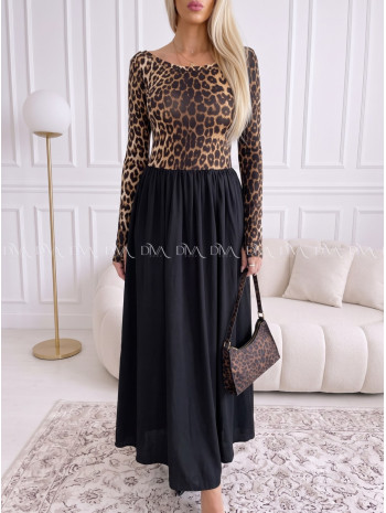 Maxi šaty leopardie ellie VV 110
