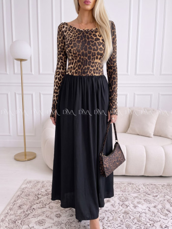 Maxi šaty leopardie ellie VV 110