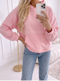 Oversize bavlnená mikina fruit pink AB 244