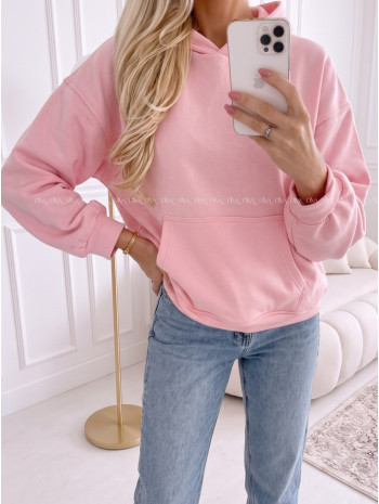 Oversize bavlnená mikina fruit pink AB 244