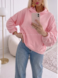 Oversize bavlnená mikina fruit pink AB 244