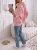Oversize bavlnená mikina fruit pink AB 244