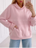 Oversize hladká mikina baby pink AB 25 Oversize hladká mikina baby pink AB 25