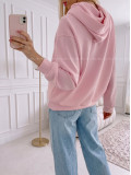 Oversize hladká mikina baby pink AB 25 Oversize hladká mikina baby pink AB 25