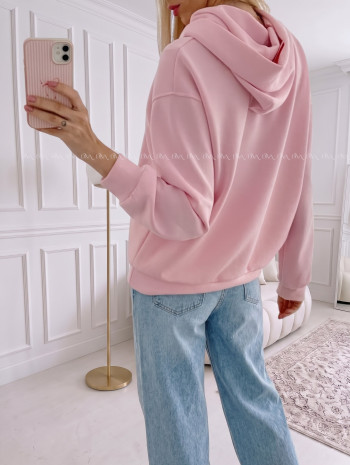 Oversize hladká mikina baby pink AB 25 Oversize hladká mikina baby pink AB 25