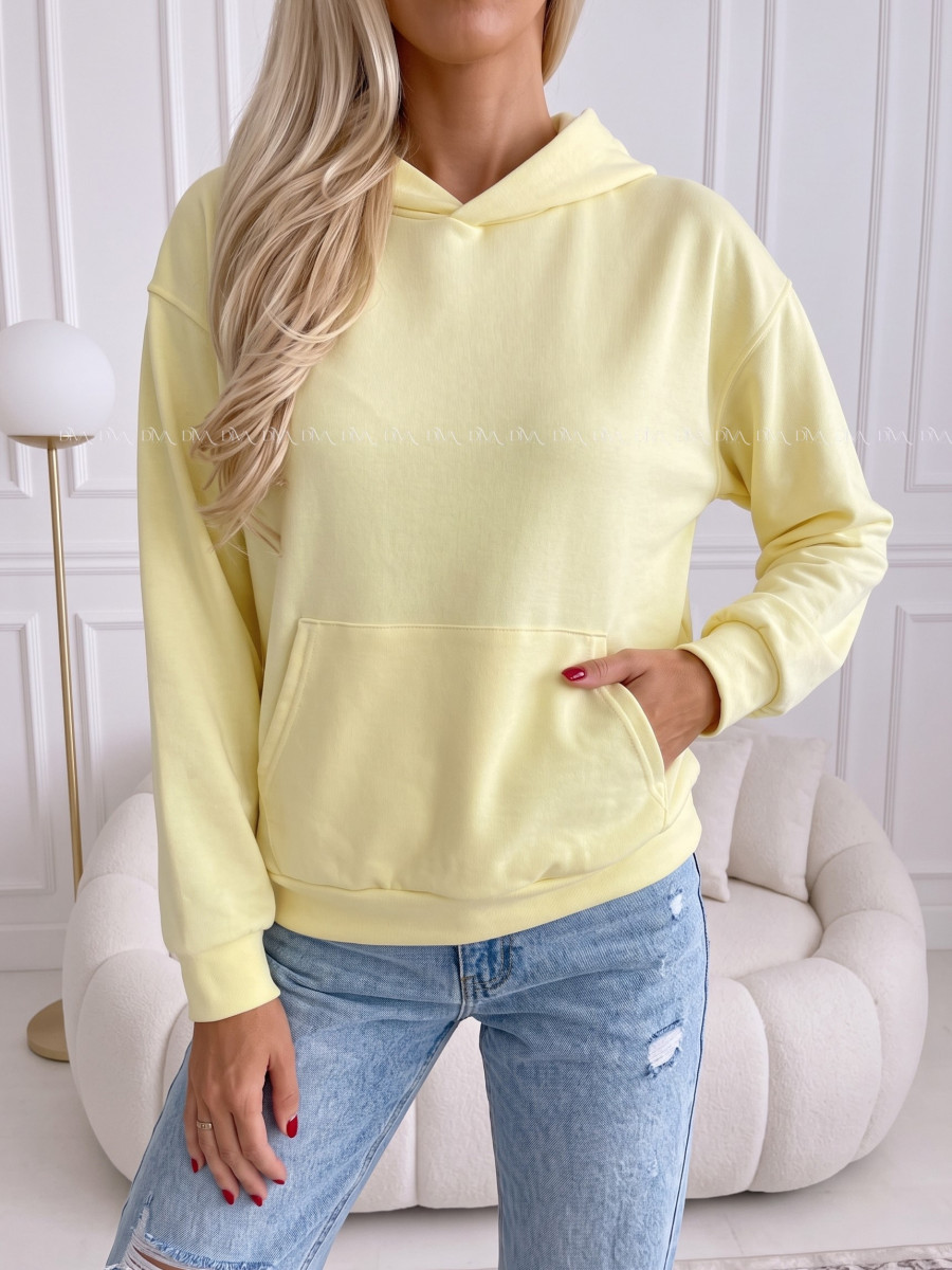 Oversize hladká mikina žltá AB 25 Oversize hladká mikina žltá AB 25