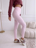 Push up rebrované legíny baby pink MM 198