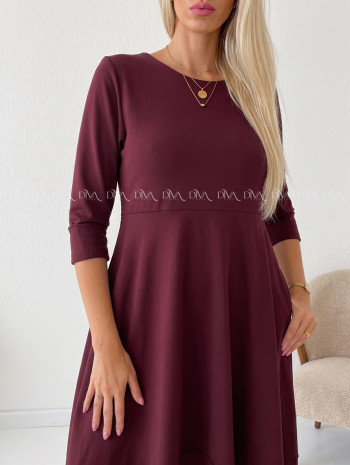 Maxi šaty hruškového strihu burgundy AA 105 Maxi šaty hruškového strihu burgundy AA 105