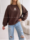 Zateplená oversize mikina teddy bear čokoládová B 113 Zateplená oversize mikina teddy bear čokoládová B 113
