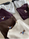 Zateplená oversize mikina dog burgundy B 111