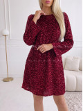 Flitrované šaty s mašľou burgundy AA 189 Flitrované šaty s mašľou burgundy AA 189