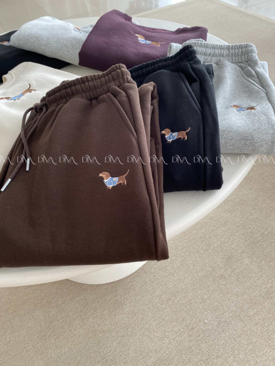 Zateplené tepláky dog wide leg sivé AB 333 Zateplené tepláky dog wide leg sivé AB 333